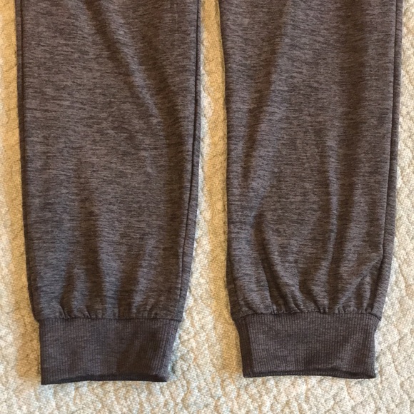 Forever 21 Heather Grey Joggers Stretch Waist Ankle Cuffs Side Pockets Sz Lg - Picture 6 of 13